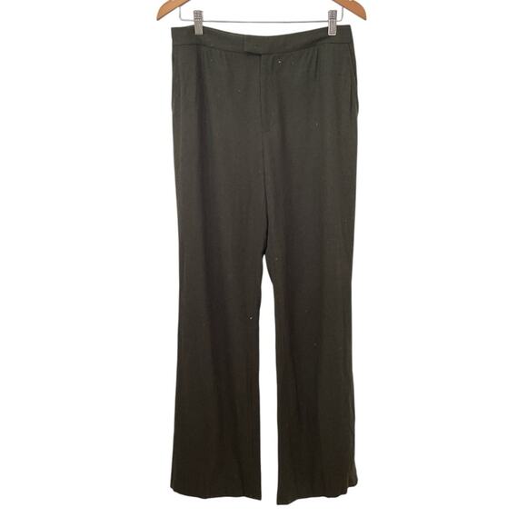 Ellen Tracy green wool‎ flat front pants - Picture 1 of 5